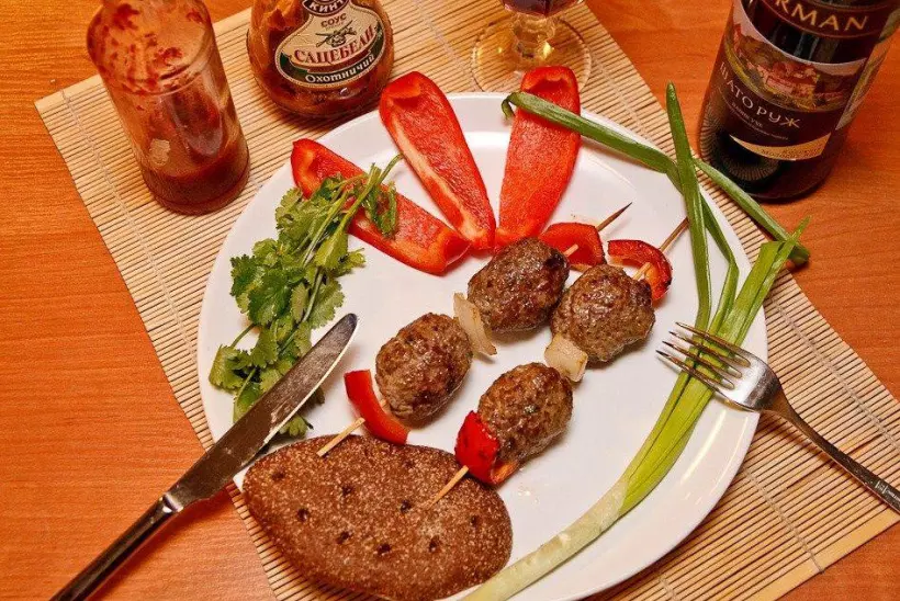 Готовим Мясо Люля-кебаб из говядины со сладким перцем
