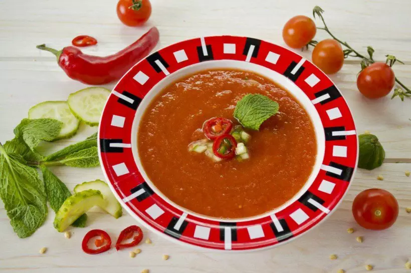 Готовим Супы Суп «Гаспачо»  из помидоров