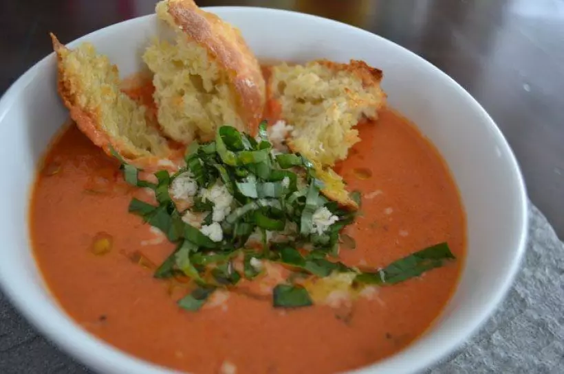 Готовим Вегетарианские Суп с томатной пастой