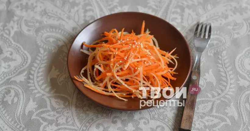 Готовим Салаты Салат с дайконом и морковью
