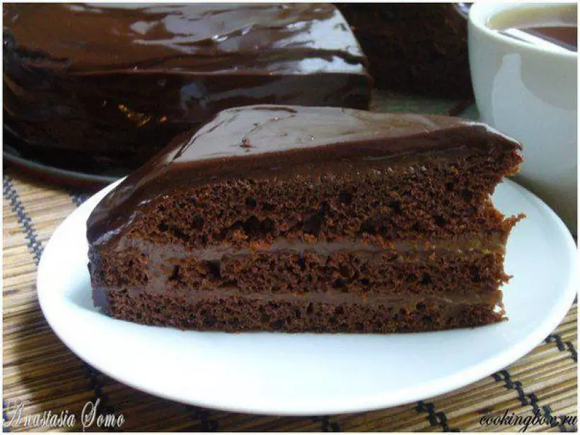 Готовим Десерты Шоколадный торт с глазурью