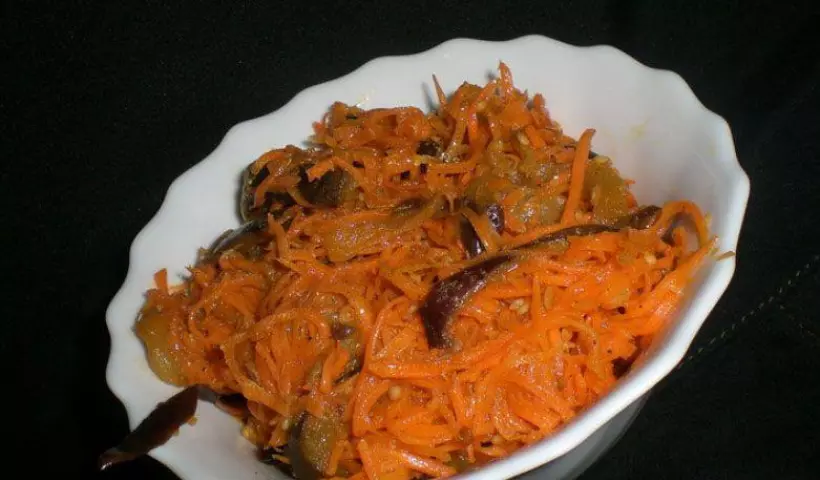 Готовим Вегетарианские Синенькие с морковкой по-корейски