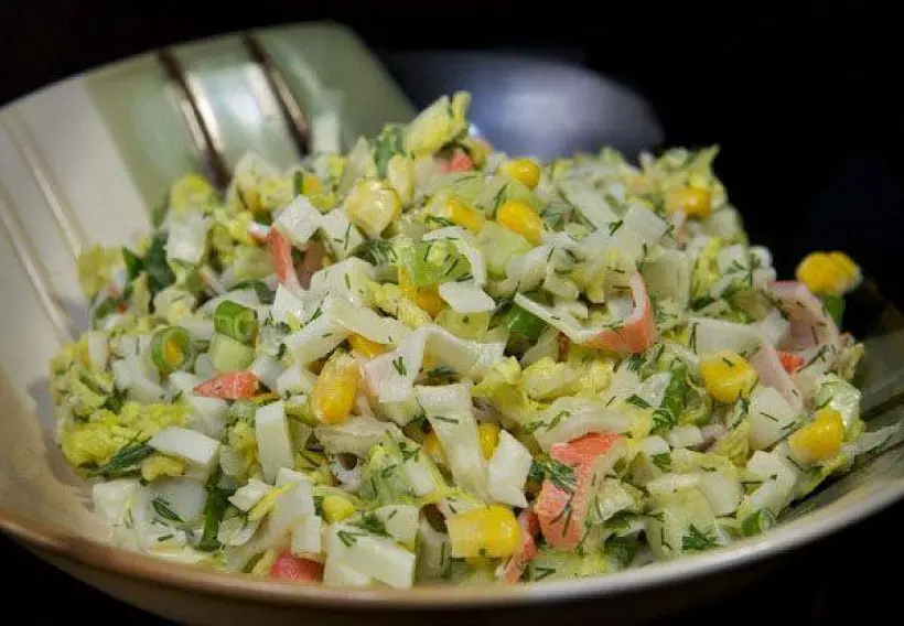 Готовим Салаты Крабовый салат с огурцом без риса