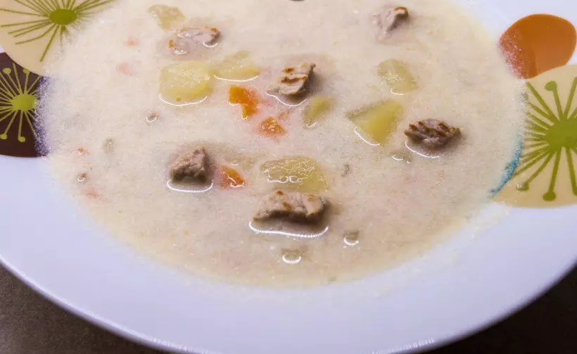 Готовим Супы Сливочный суп со свининой