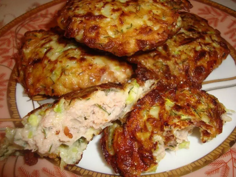 Готовим Мясо Колдуны из кабачка с куриным филе
