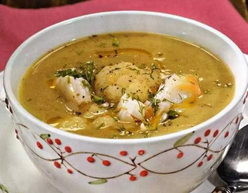 Готовим Супы Суп из копченой трески и цветной капусты