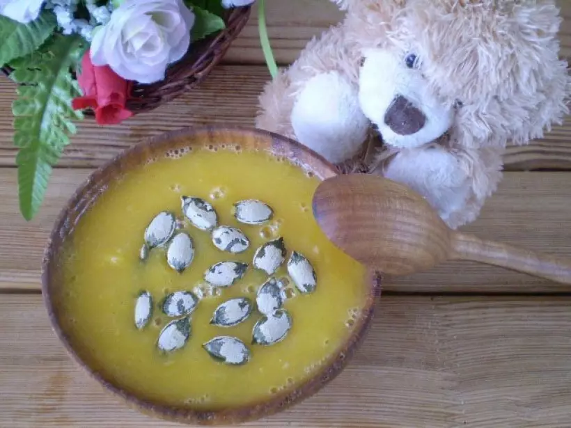 Готовим Вегетарианские Суп из тыквы для ребенка