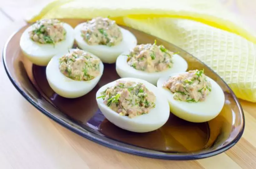 Готовим Праздники Новогодние рецепты: Яйца, фаршированные печенью трески