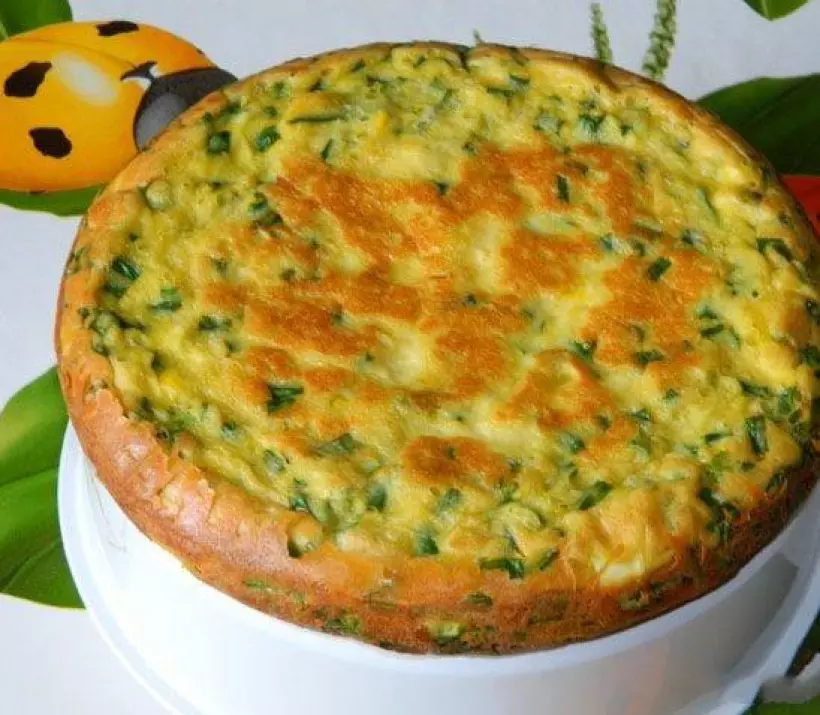Готовим Вегетарианские Пирог с зеленым луком на кефире