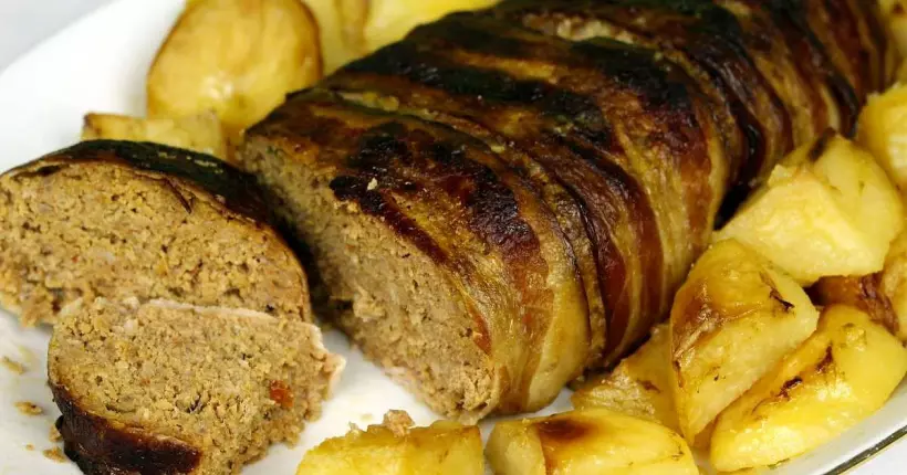Готовим Мясо Вкусный мясной рулет с картофелем, запечённый в духовке