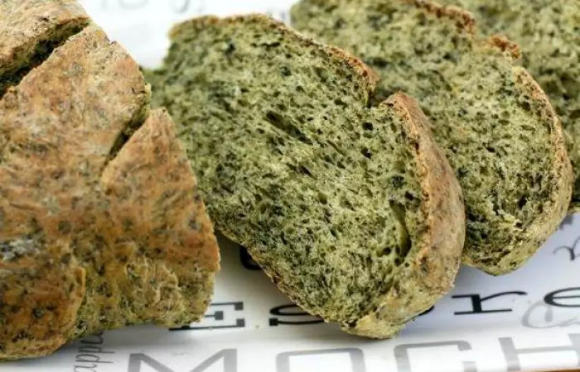 Готовим Выпечка Зеленый хлеб со шпинатом