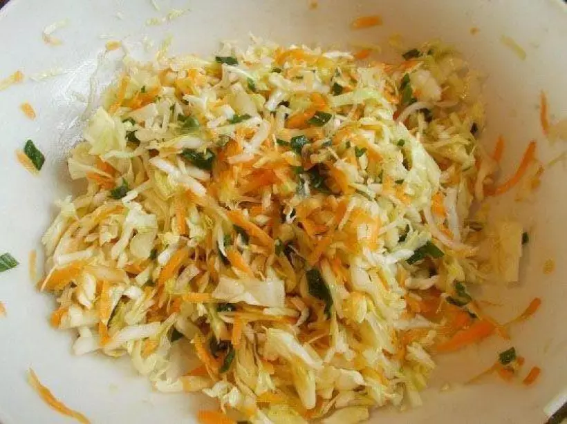 Готовим Вегетарианские Салат витаминный с капустой и морковью