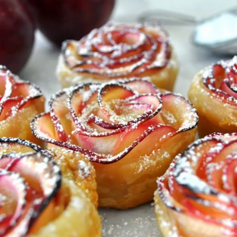 Булочки из слоеного теста и яблок рецепт 👌 с фото пошаговый | Как готовить  вегетарианские блюда