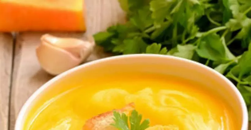 Готовим Супы Тыквенный суп с гренками