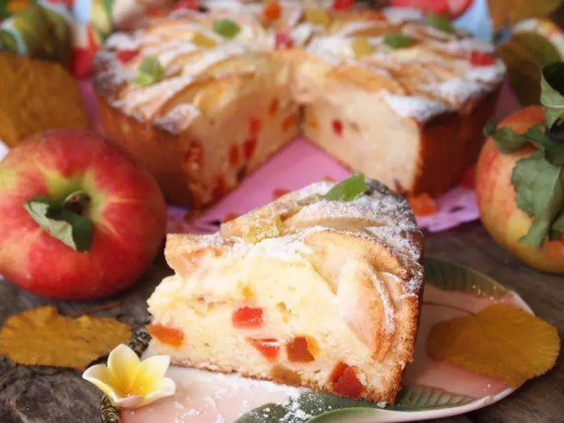 Готовим Выпечка Творожно-яблочный пирог с цукатами