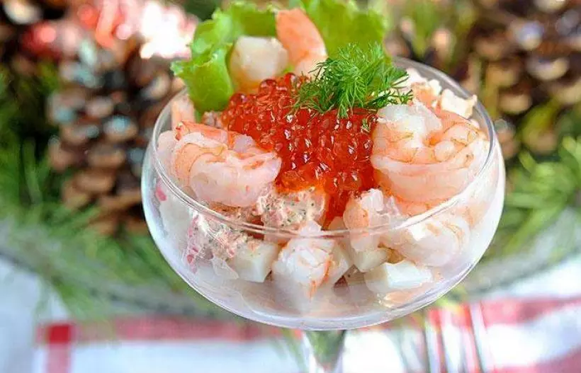 Готовим Салаты Вкусный салат из морепродуктов
