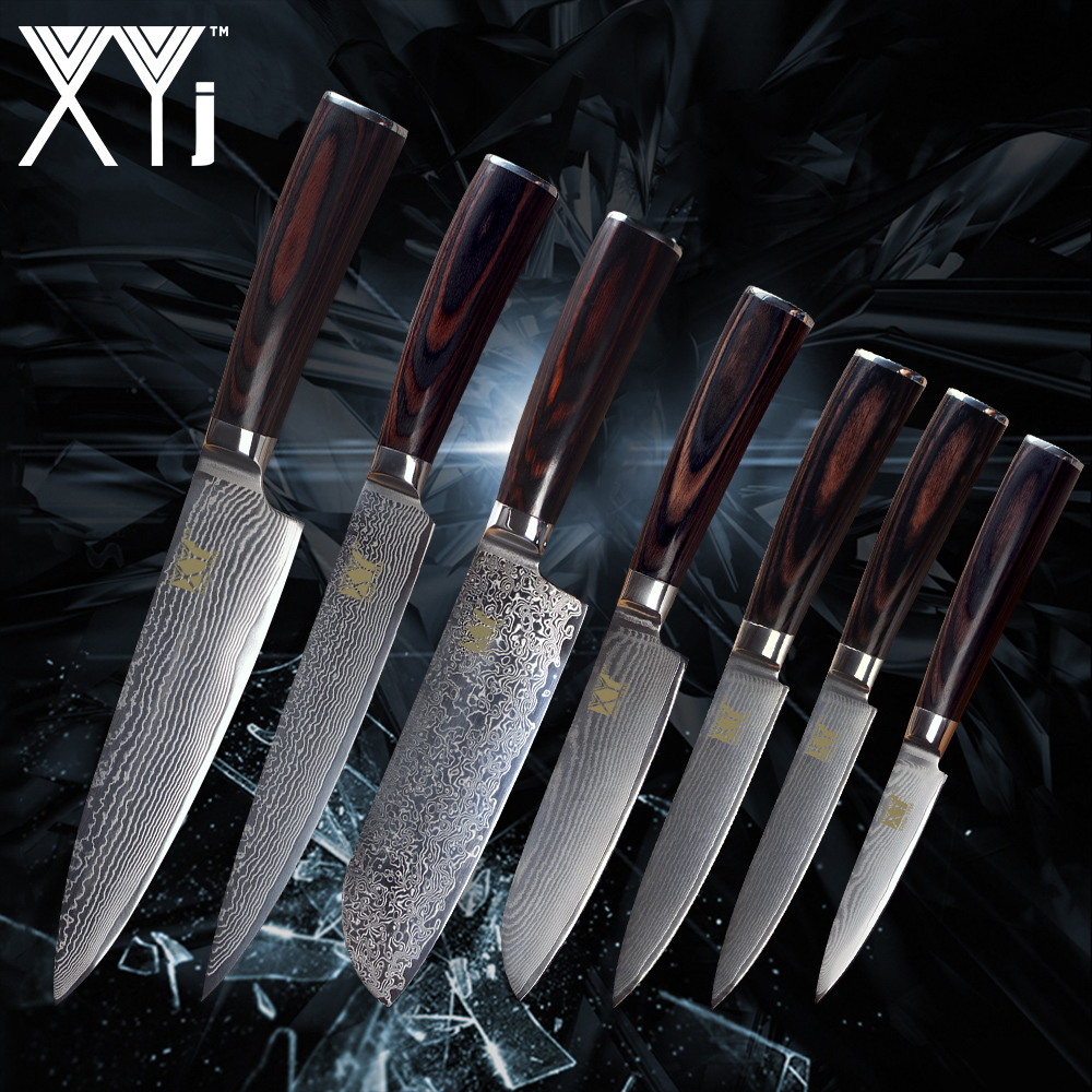 Набор ножей из дамаской стали